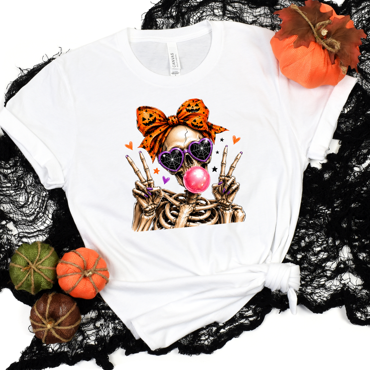 Cute Skeleton Halloween Graphic Tee