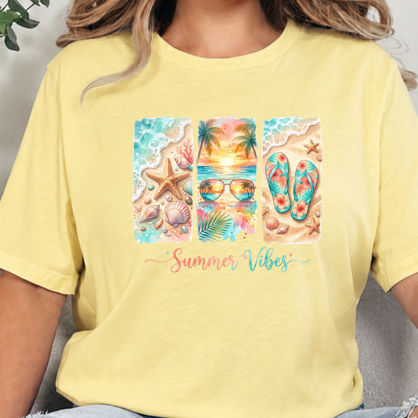 Summer Vibes Beach Graphic Tee