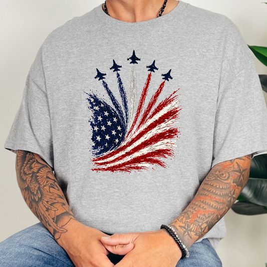 Flag with Jets Graphic Tee