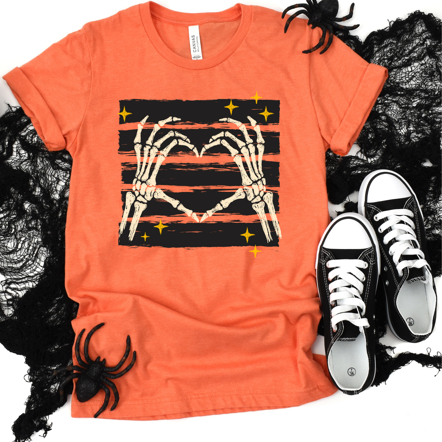 Halloween Skeleton Hands Graphic Tee