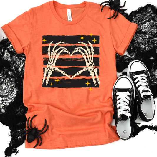 Halloween Skeleton Hands Graphic Tee