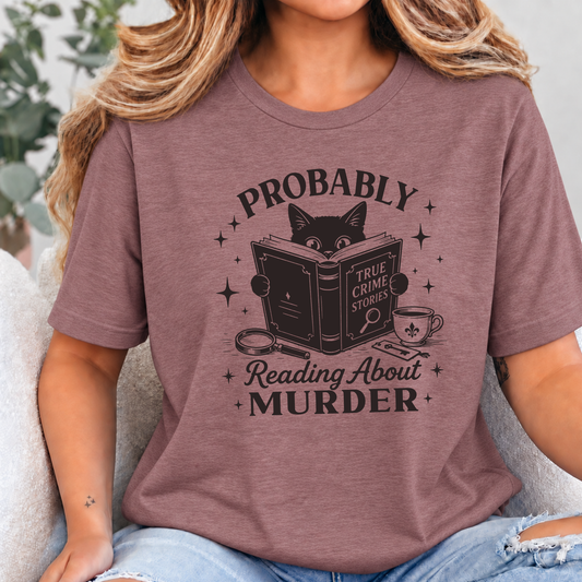 Reading About Murder Graphic Tee