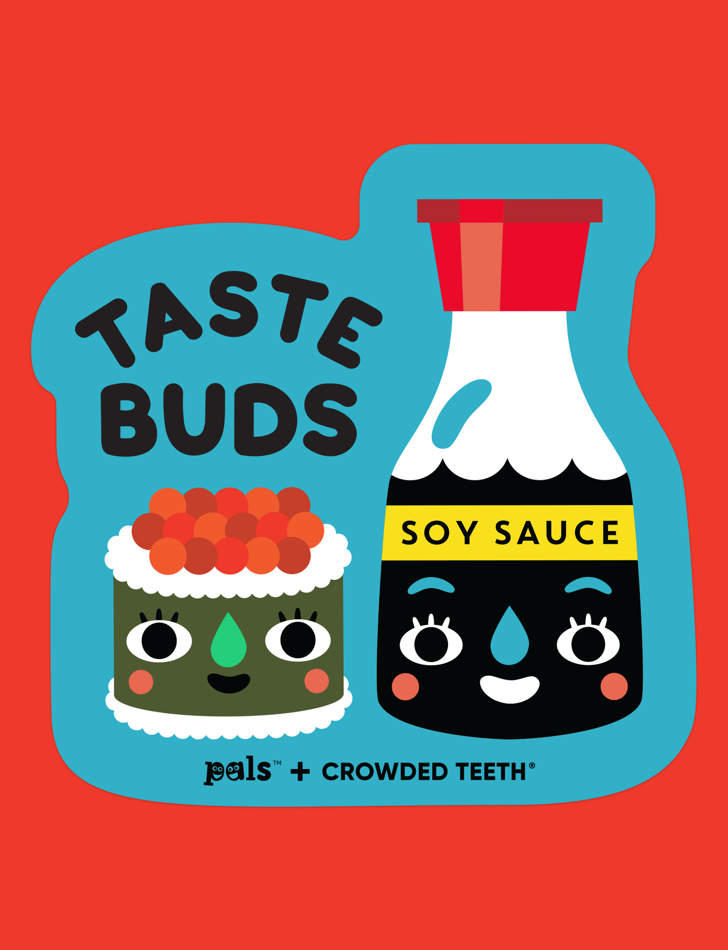 NEW! Sushi and Soy Sauce Taste Buds Sticker