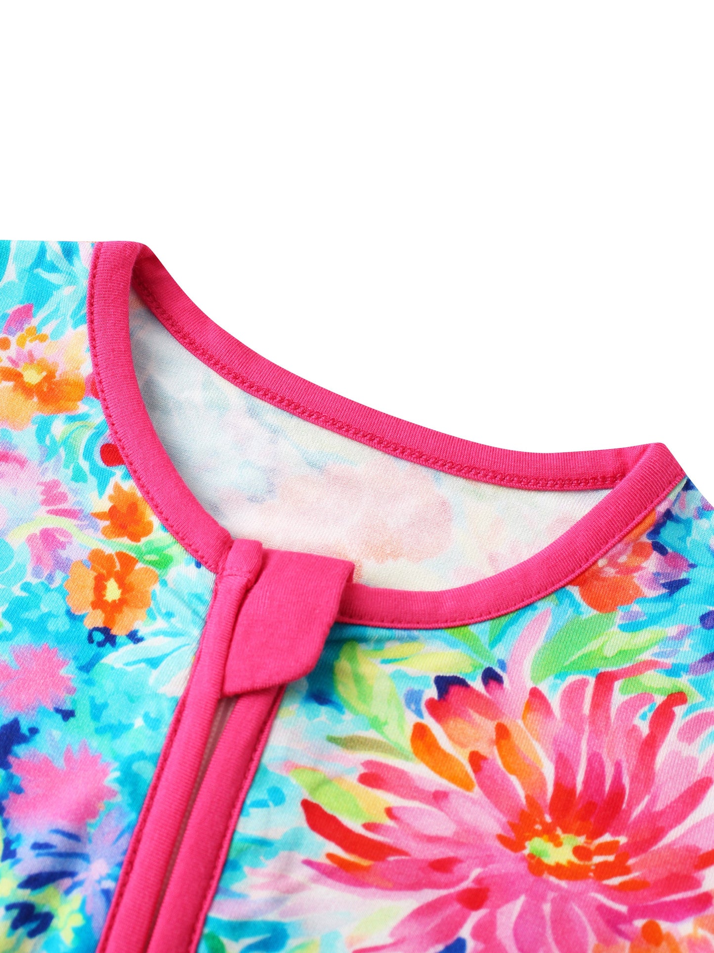 PoshTOT Chrysanthemum Bamboo Baby Convertible Zippy Romper