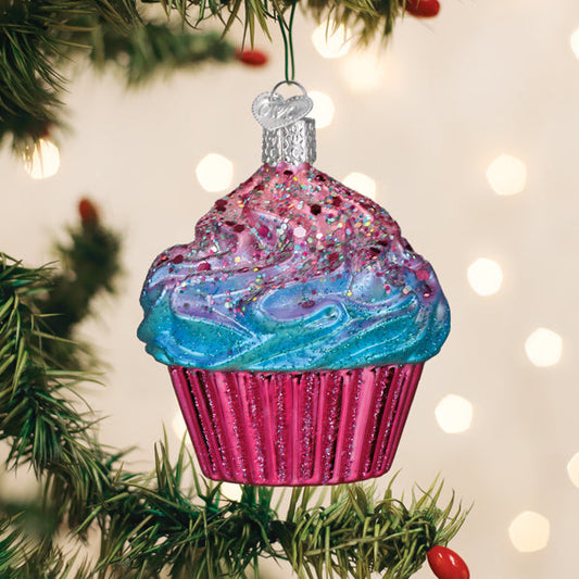Shimmering Pink Cupcake Ornament