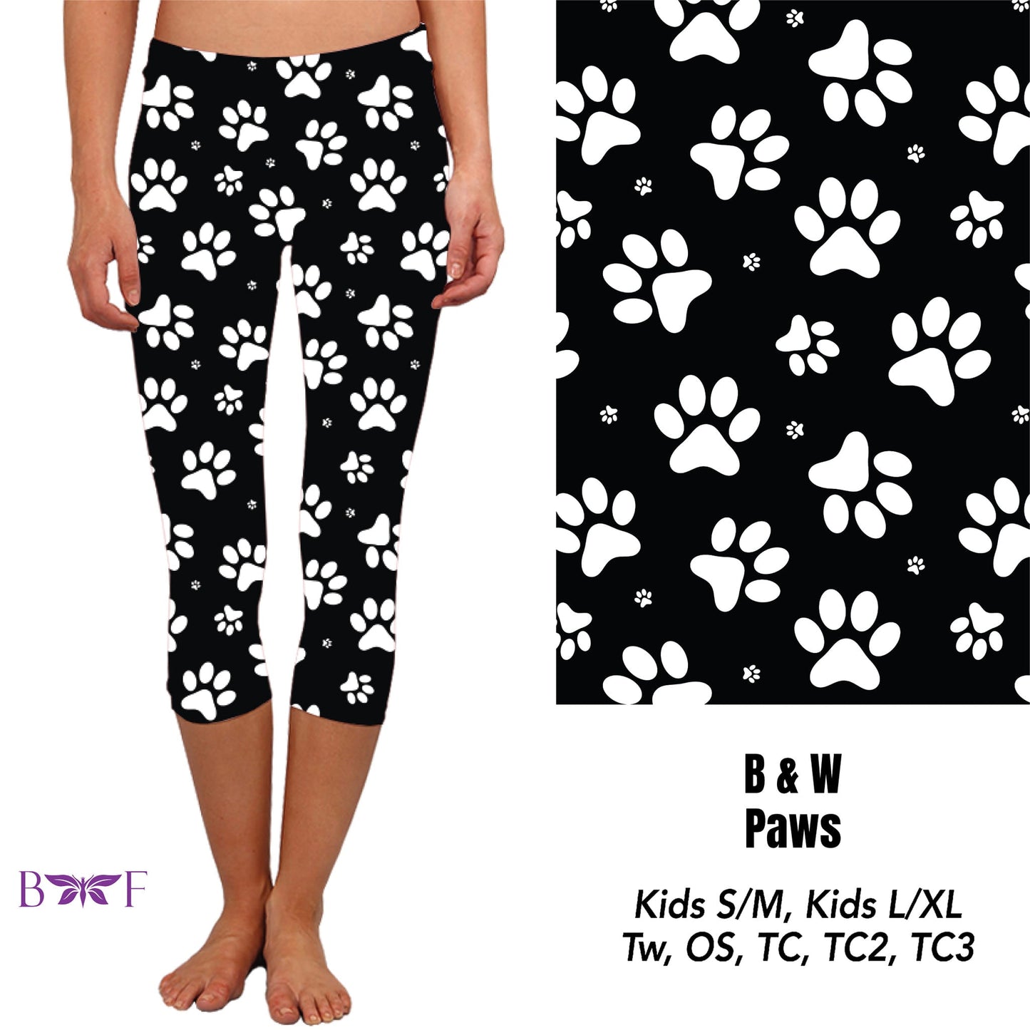 B & W Paws Leggings and Capris with pockets