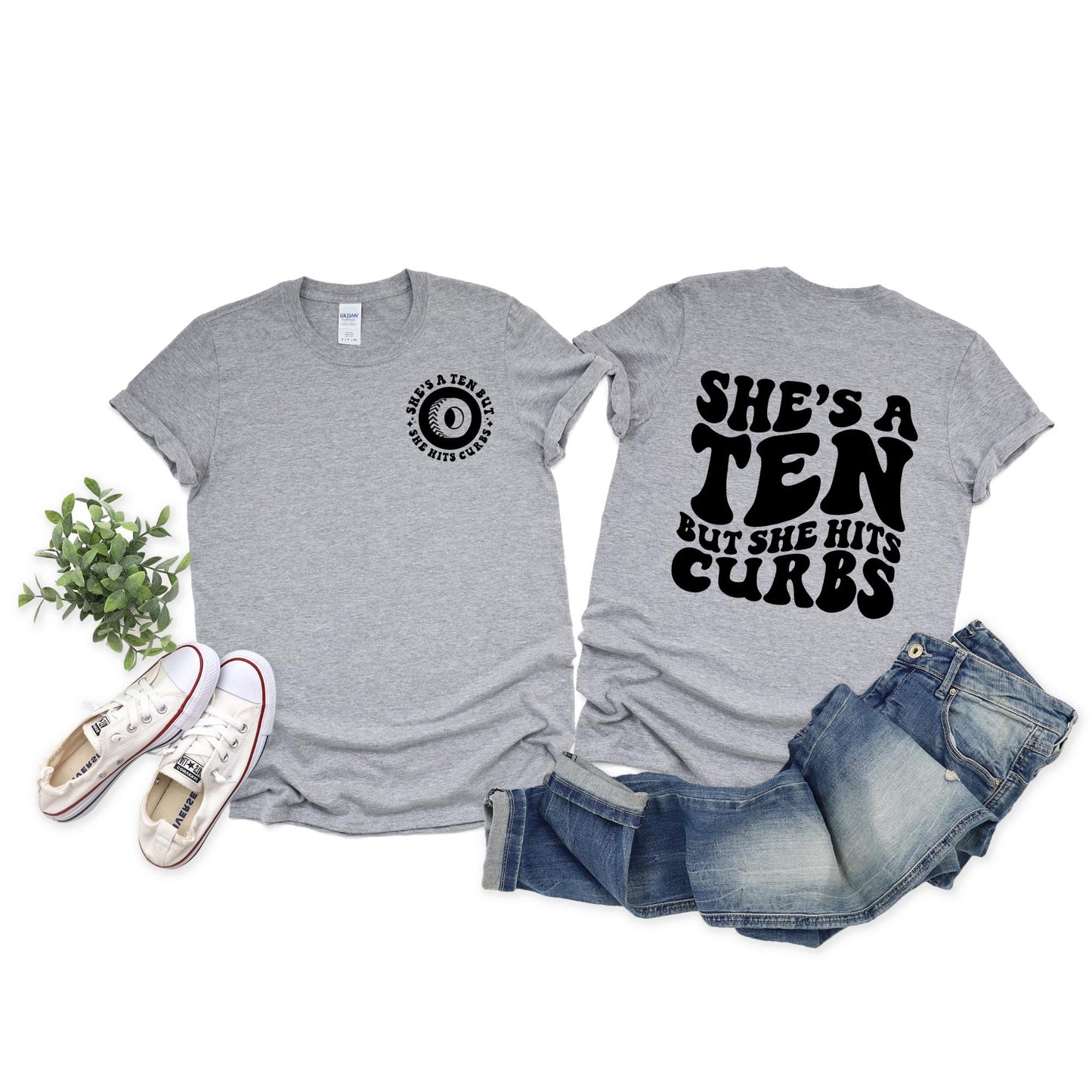 But Hits the Curb Graphic Tee