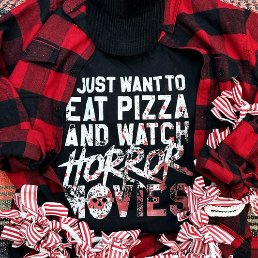 Horror Movies & Pizza GRAPHIC TEE