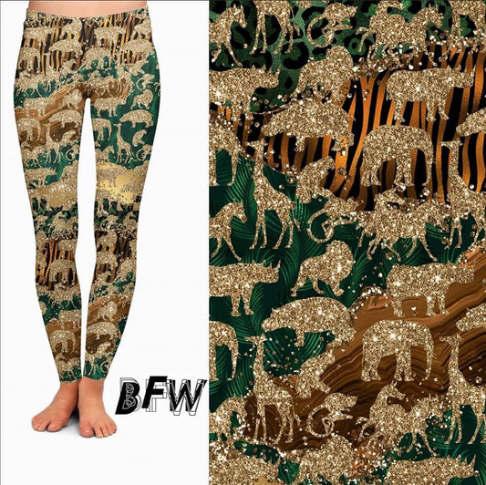Glitter Safari Leggings & Lounge Pants with pockets