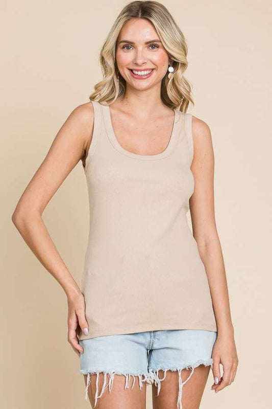 Culture Code Ribbed Scoop Neck Tank