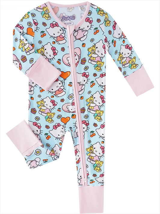 PoshTOT Sanrio Love Hello Kitty Bamboo Baby Convertible Zippy Romper