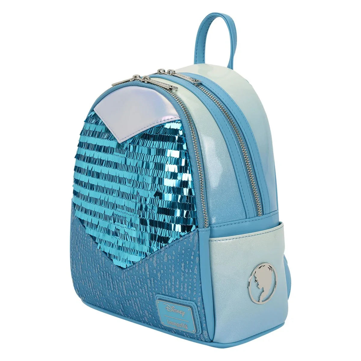 Loungefly Frozen Elsa Glitter Sequin Cosplay Mini Backpack