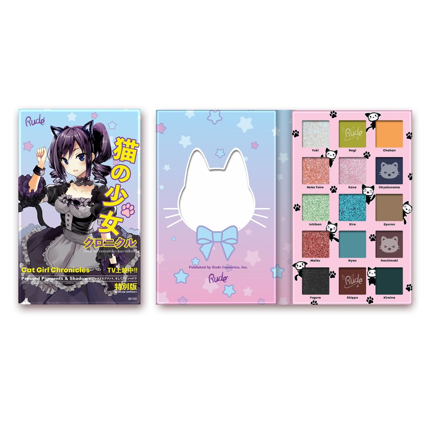 Chibi Manga Collection Pressed Pigments & Shadows Palette - Cat Girl Chronicles