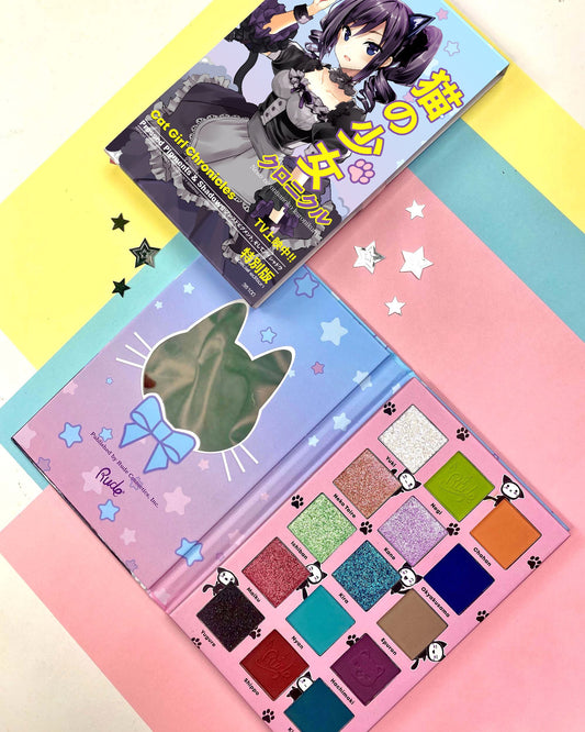 Chibi Manga Collection Pressed Pigments & Shadows Palette - Cat Girl Chronicles