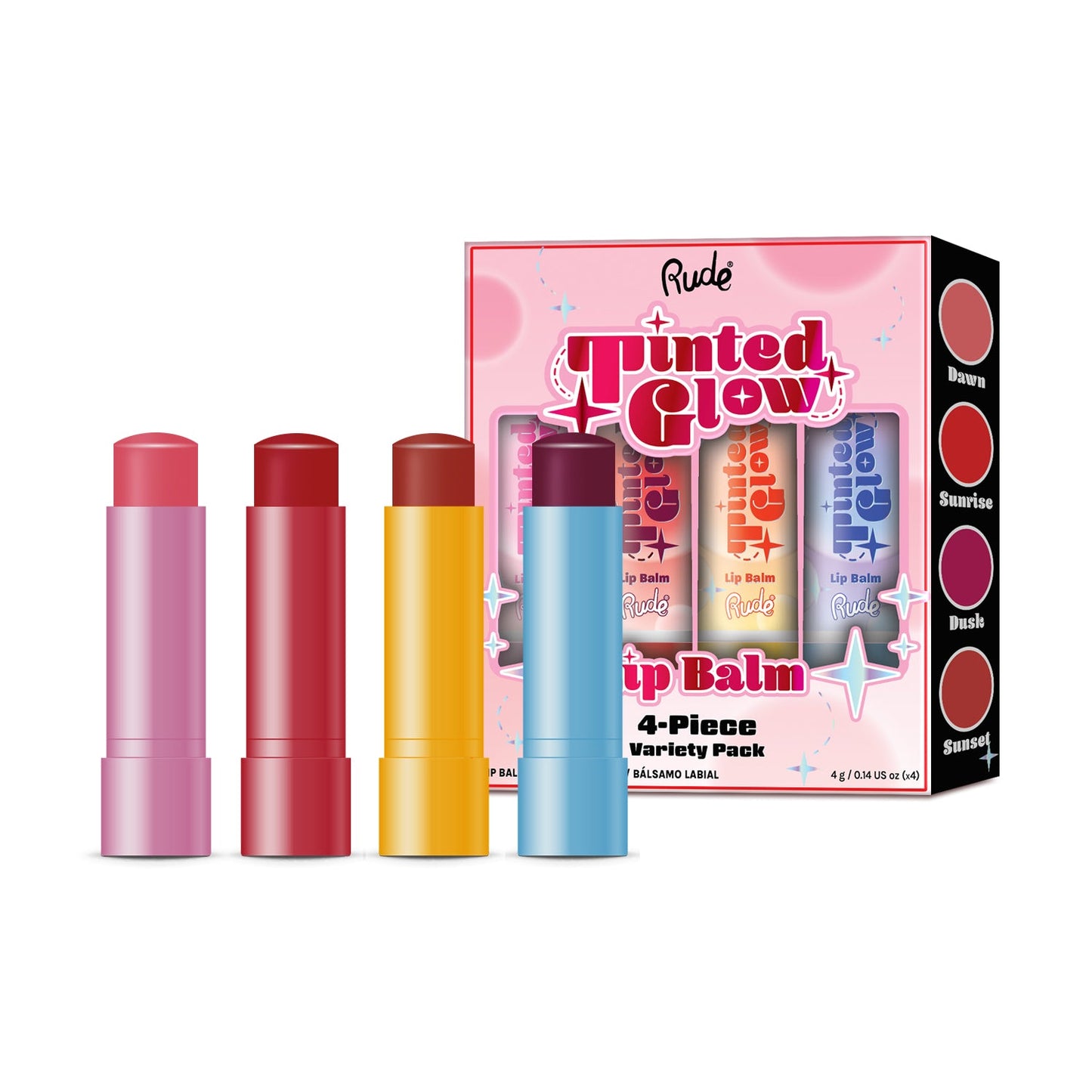 Tinted Glow Lip Balm (4 Piece Set)