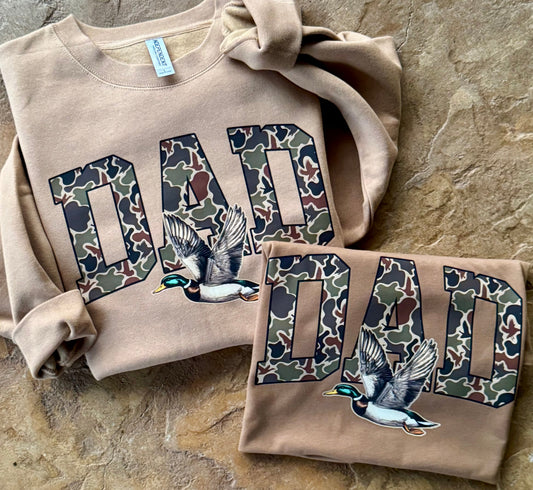 Dad Camo Duck Tee/Sweatshirt (PREORDER CLOSES 11/30, ETA 1 WEEK)