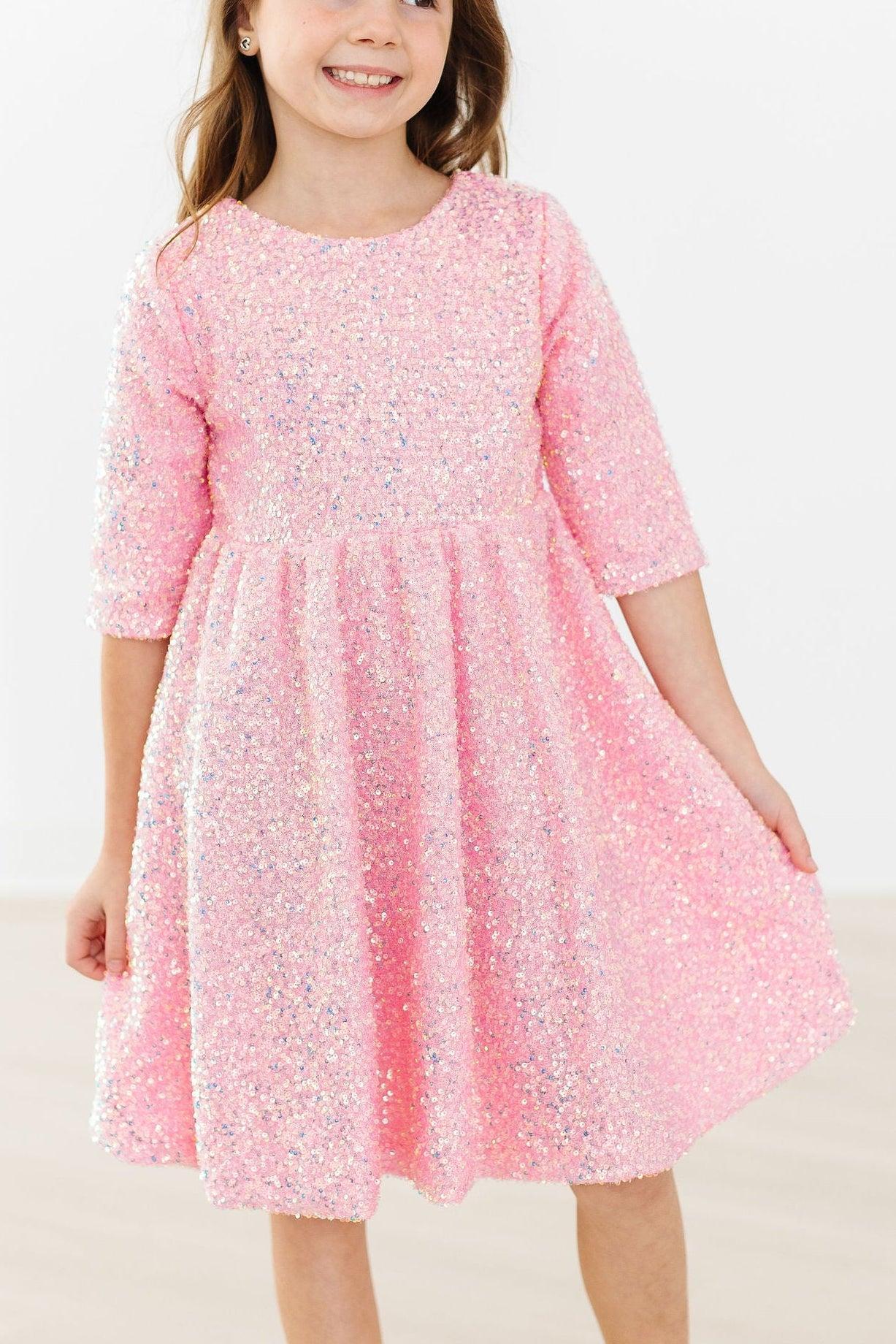 SALE Bubblegum Pink Sequin Dress