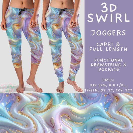 Batch #499 - Fun Run 20 - Closes 3/4 - ETA early May - 3D Swirl Full and Capri Length Joggers
