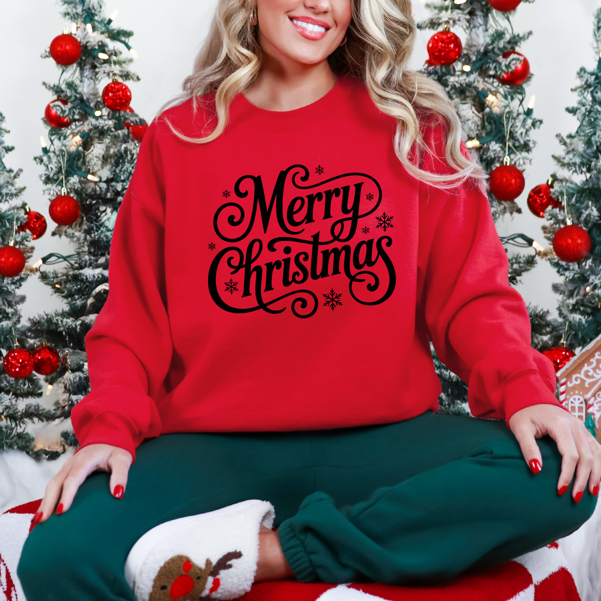 Merry Christmas Script Sweatshirt