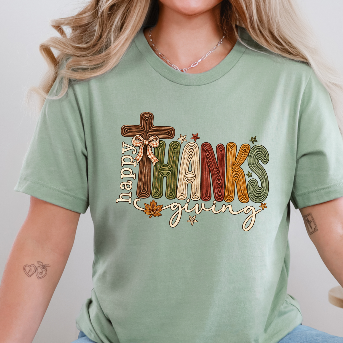 Happy Thanksgiving Outline Graphic Tee