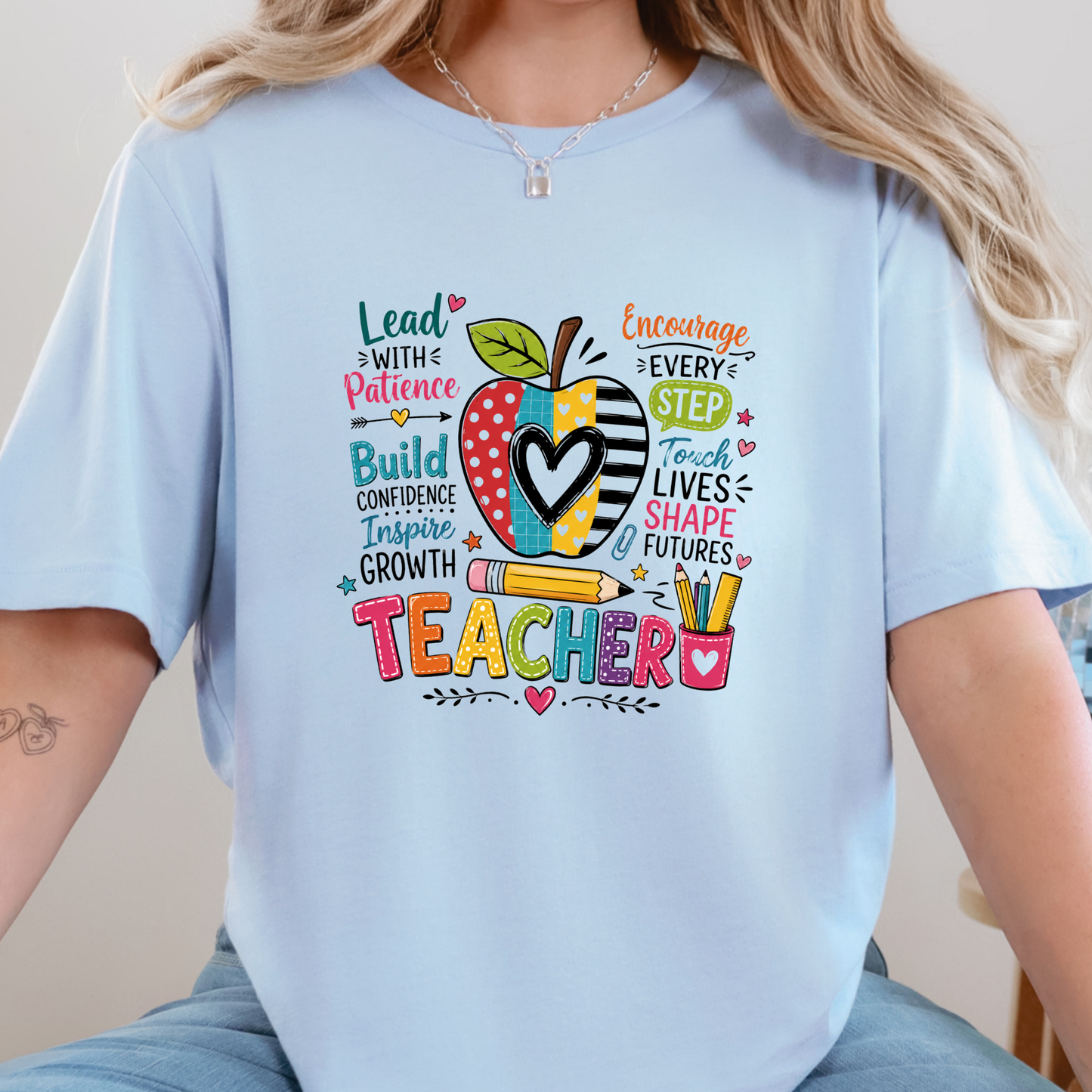 Teacher Lead With Patience Graphic Tee