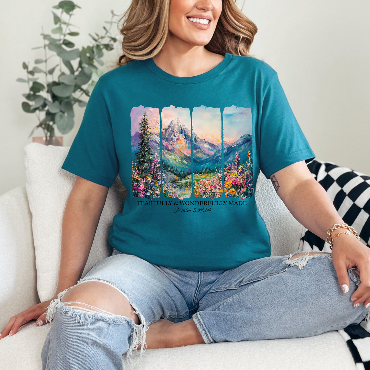 Brushstroke Wonderfully Made Graphic Tee