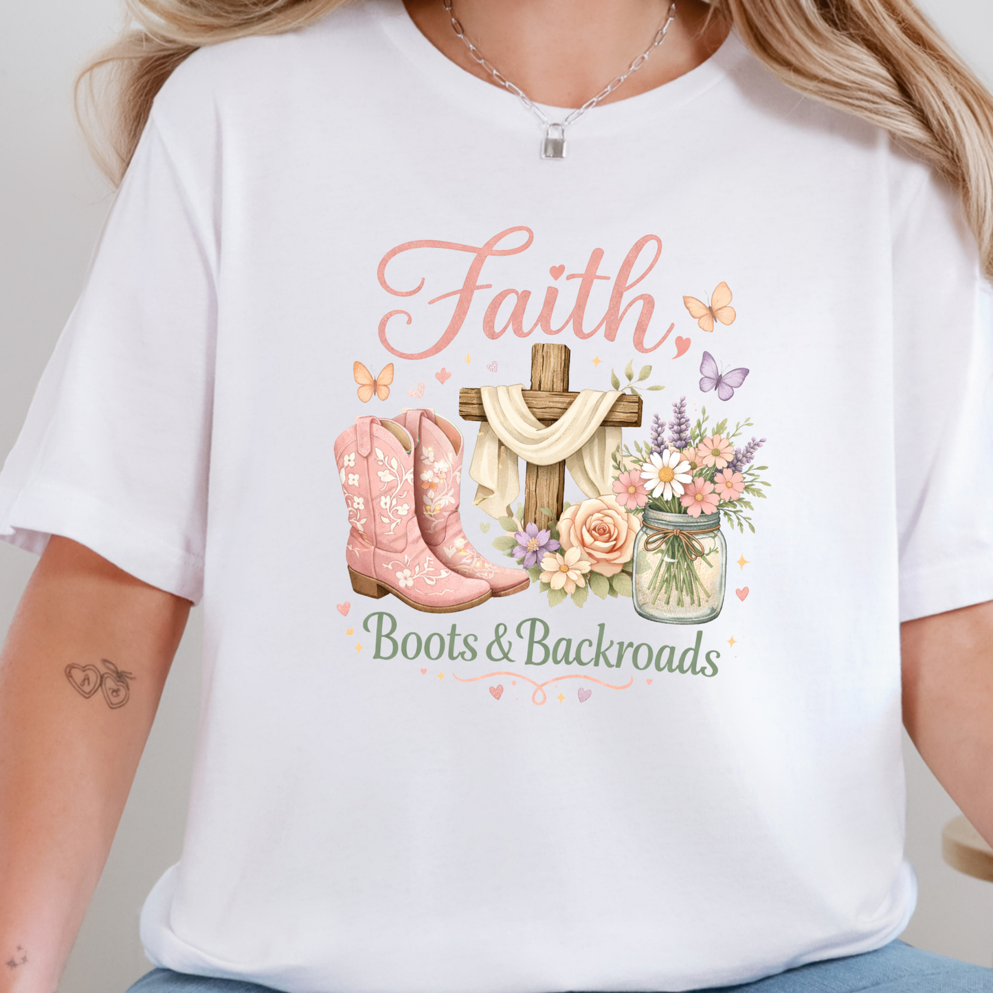 Faith, Boots & Backroads Graphic Tee