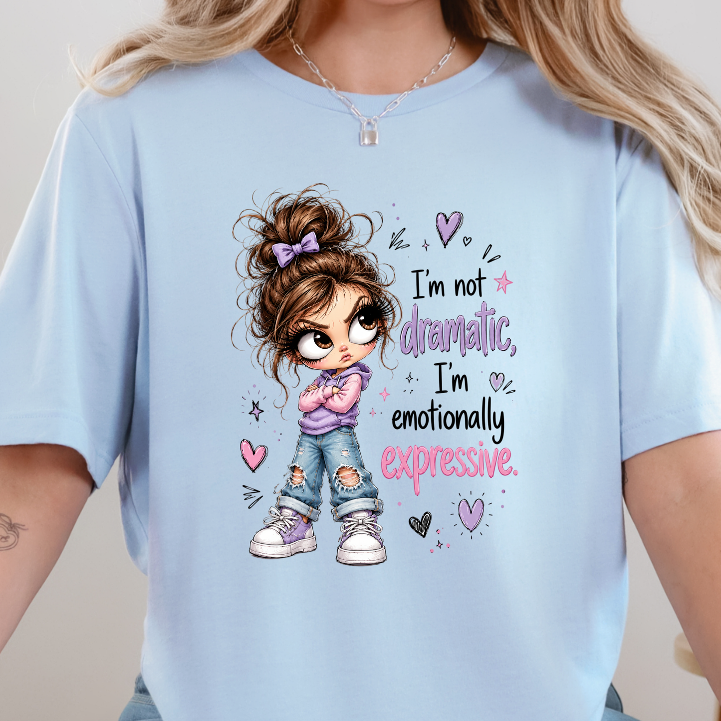Dramatic Girl Graphic Tee