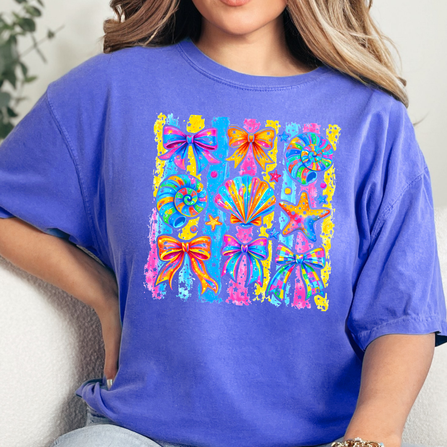 Coastal Preppy Bows Graphic Tee