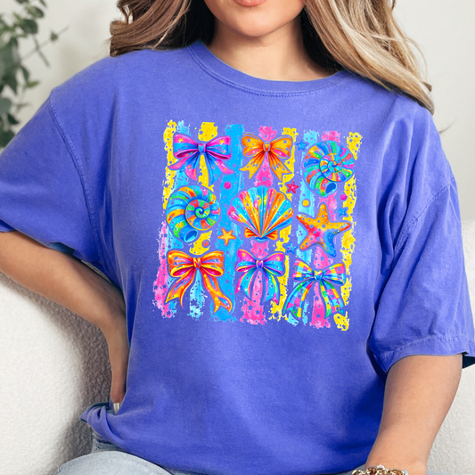 Coastal Preppy Bows Graphic Tee