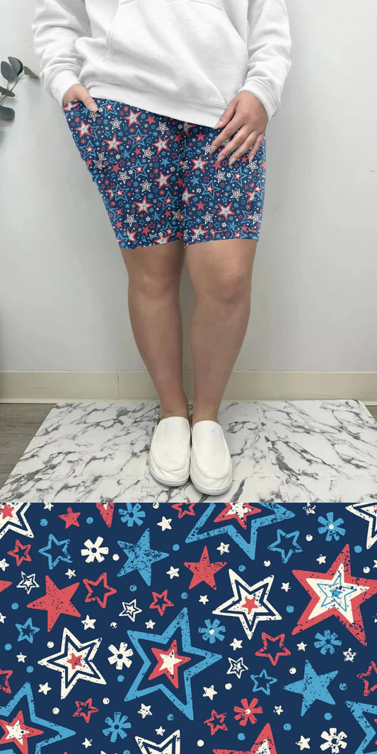 RWB Stars Bermuda Shorts w/ Pockets