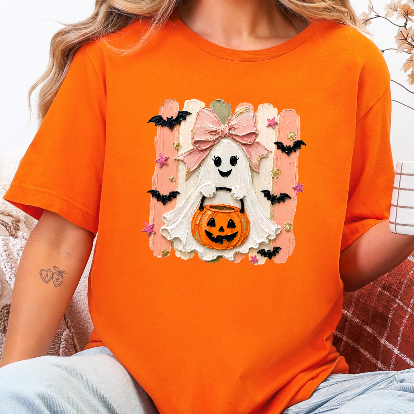Brushstroke Halloween Ghost Graphic Tee