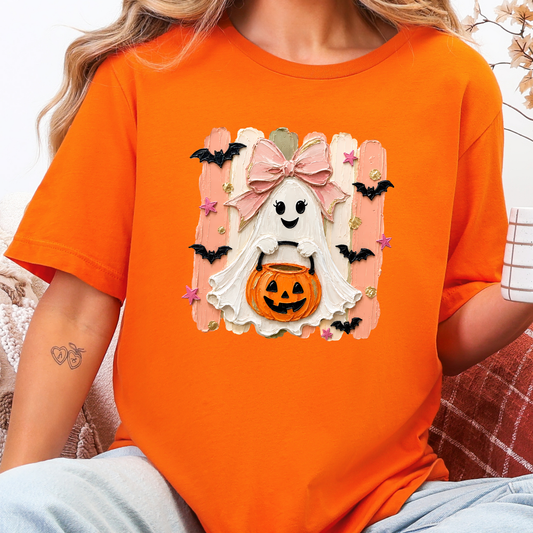 Brushstroke Halloween Ghost Graphic Tee