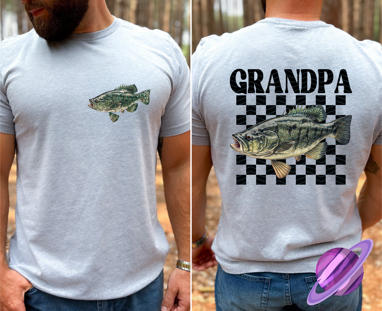 DAD AND GRANDPA FISH COLLECTION DOUBLE SIDED TEE (MULTIPLE OPTIONS)