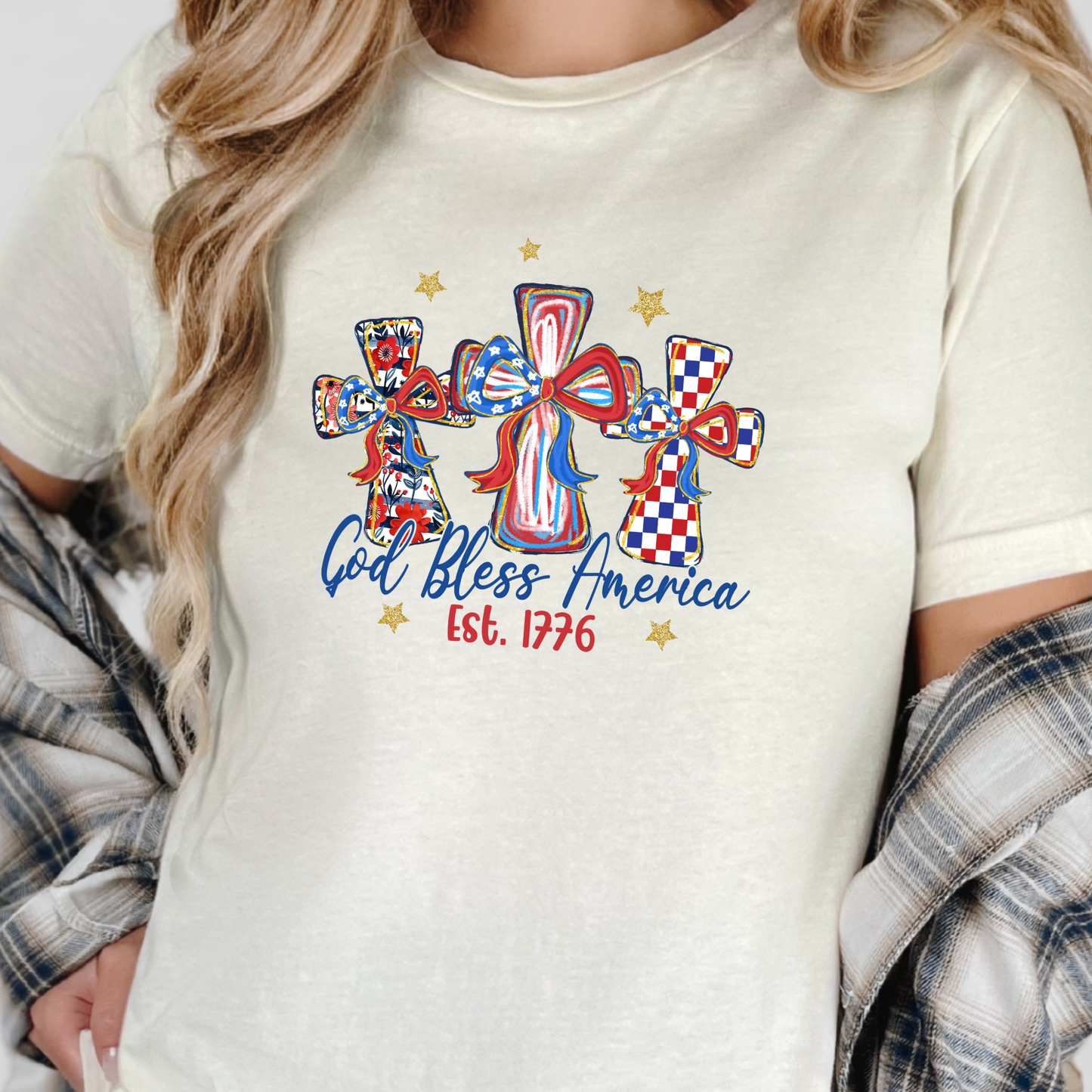 Patriotic Cross Graphic Tee
