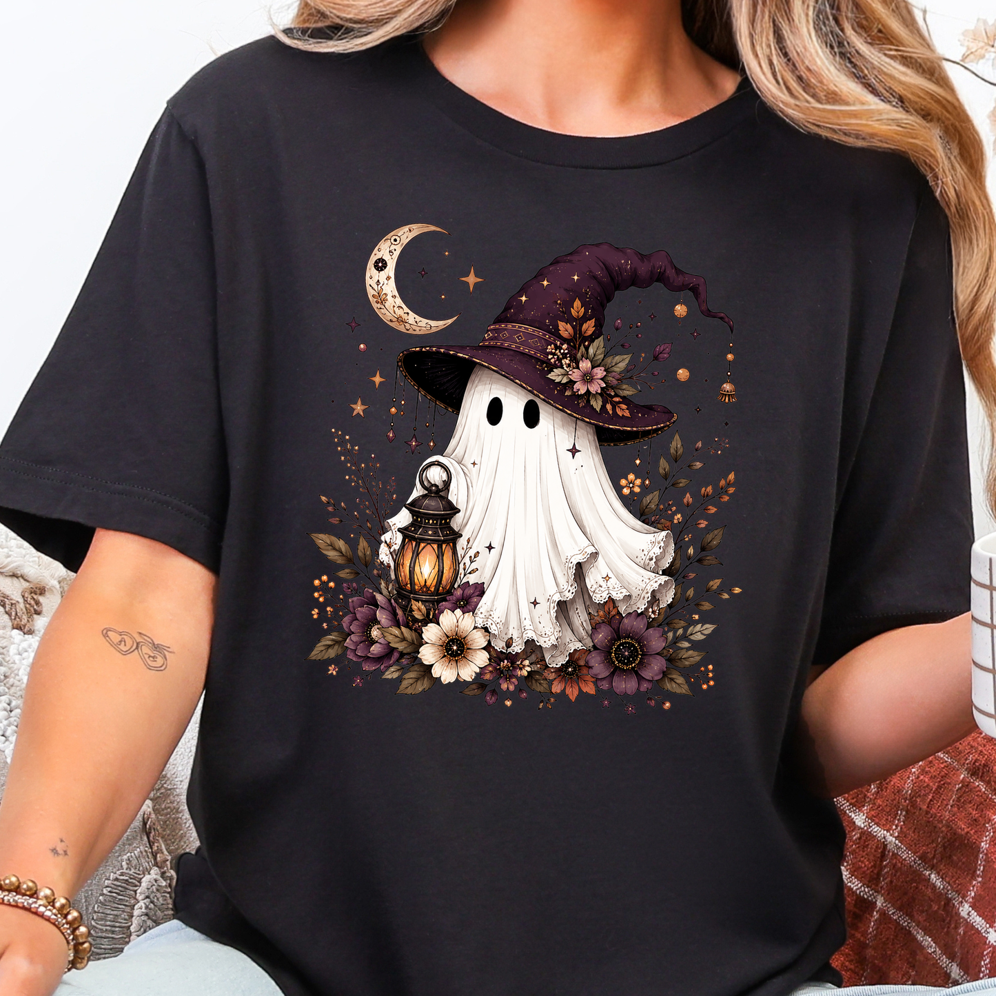 Witch Hat Ghost Graphic Tee