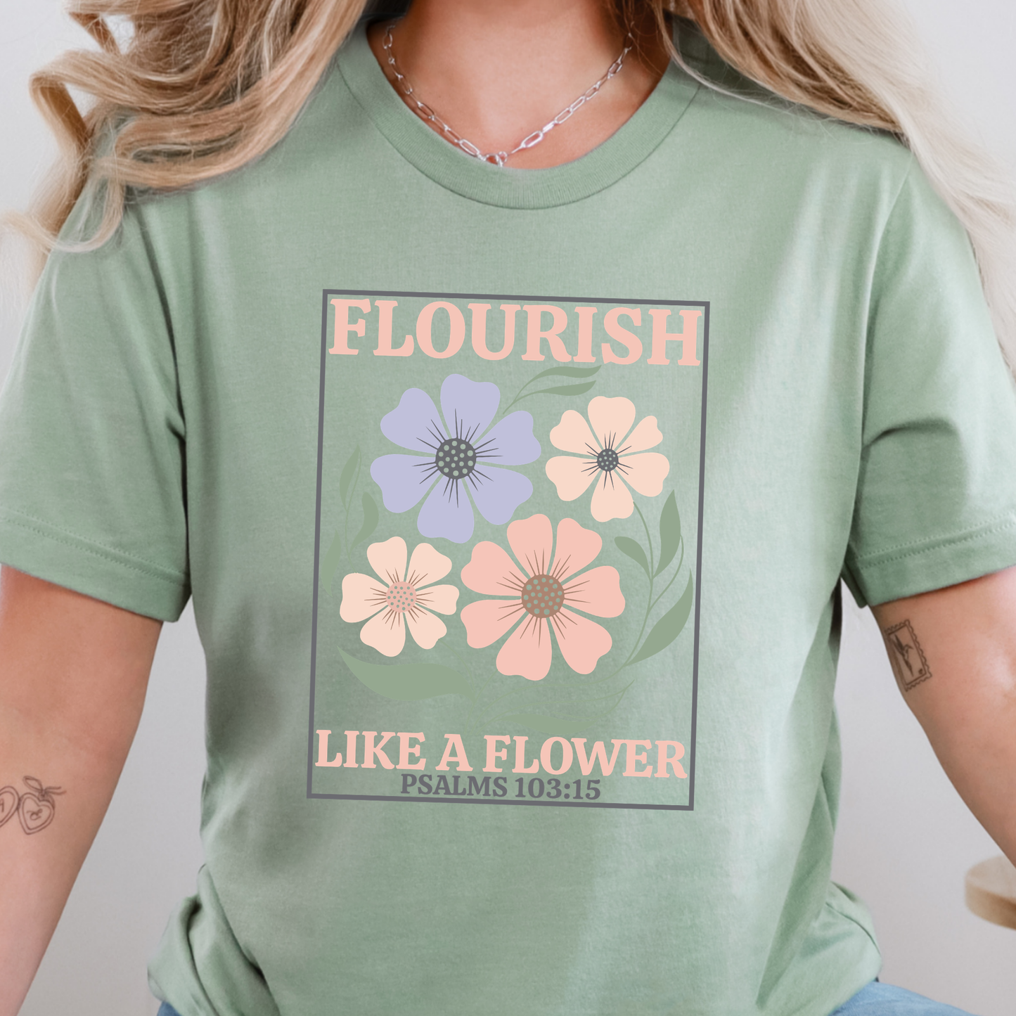 Flourish Like a Flower Graphic Tee