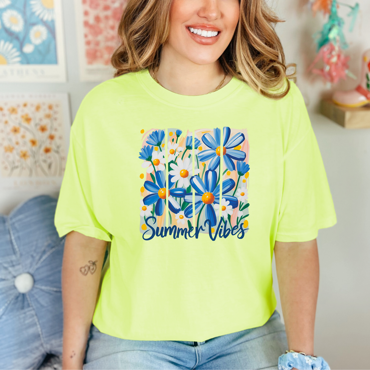Floral Summer Vibes Graphic Tee