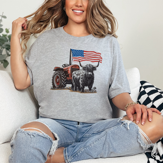 Western Highland  Cow Graphic Tee