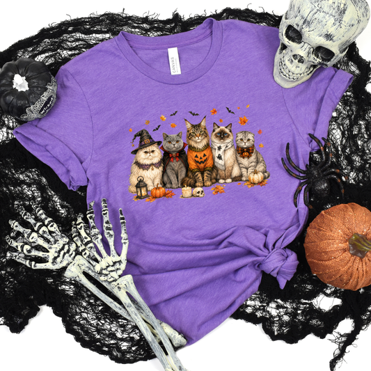 Cute Halloween Cats Graphic Tee