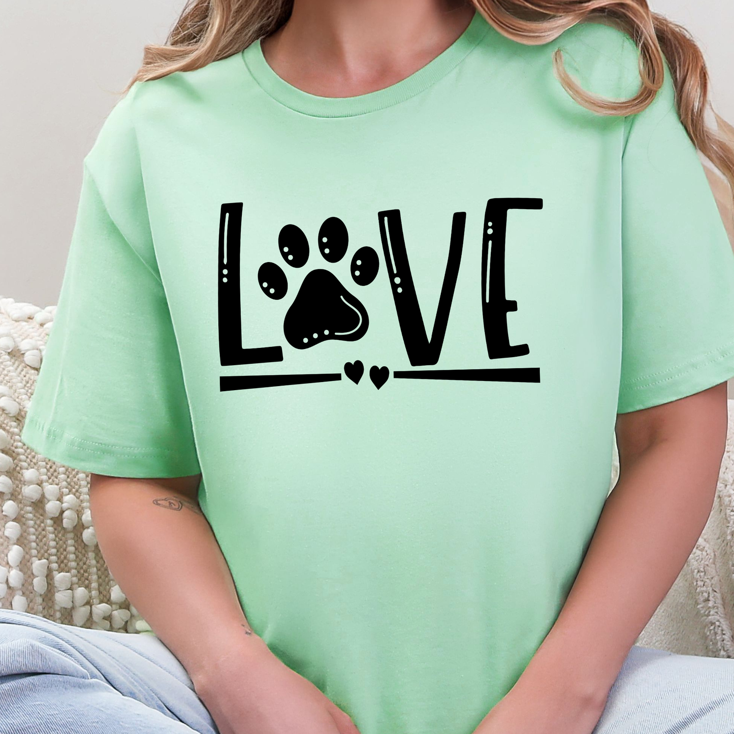 Love Paw Print Graphic Tee