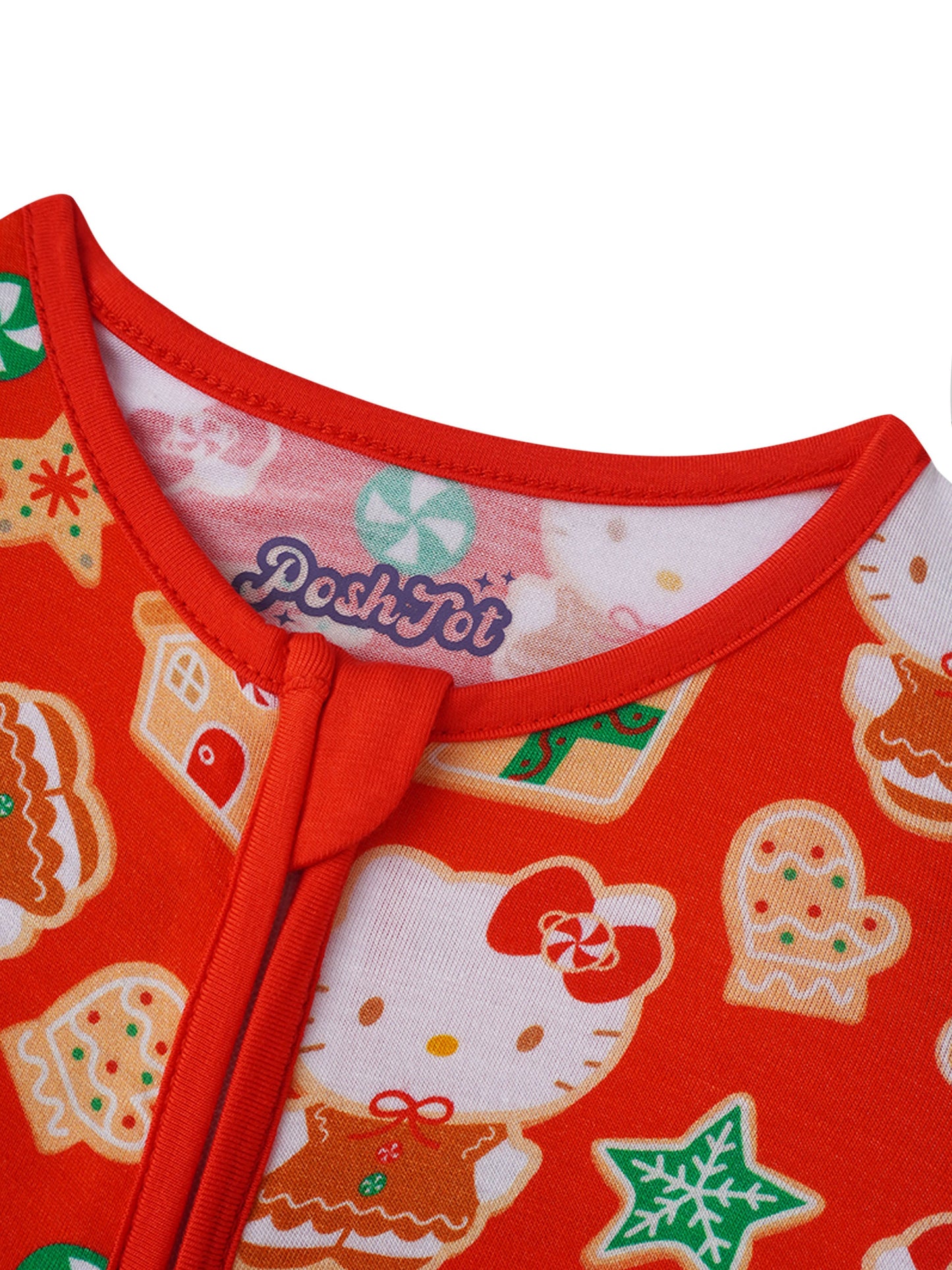 PoshTOT Sanrio Hello Kitty Christmas Bamboo Baby Convertible Zippy Romper