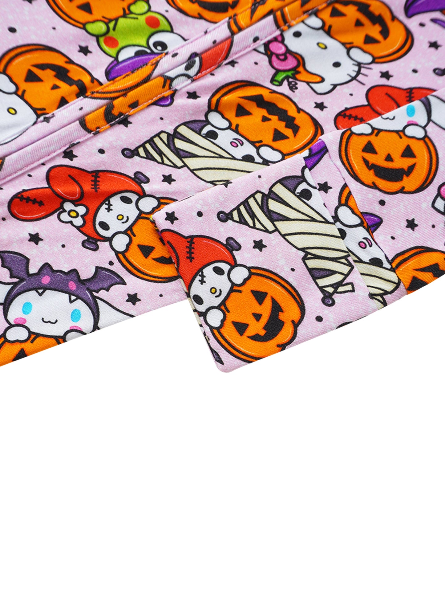 PoshTOT Sanrio Hello Kitty Pumpkin Bamboo Baby Convertible Zippy Romper