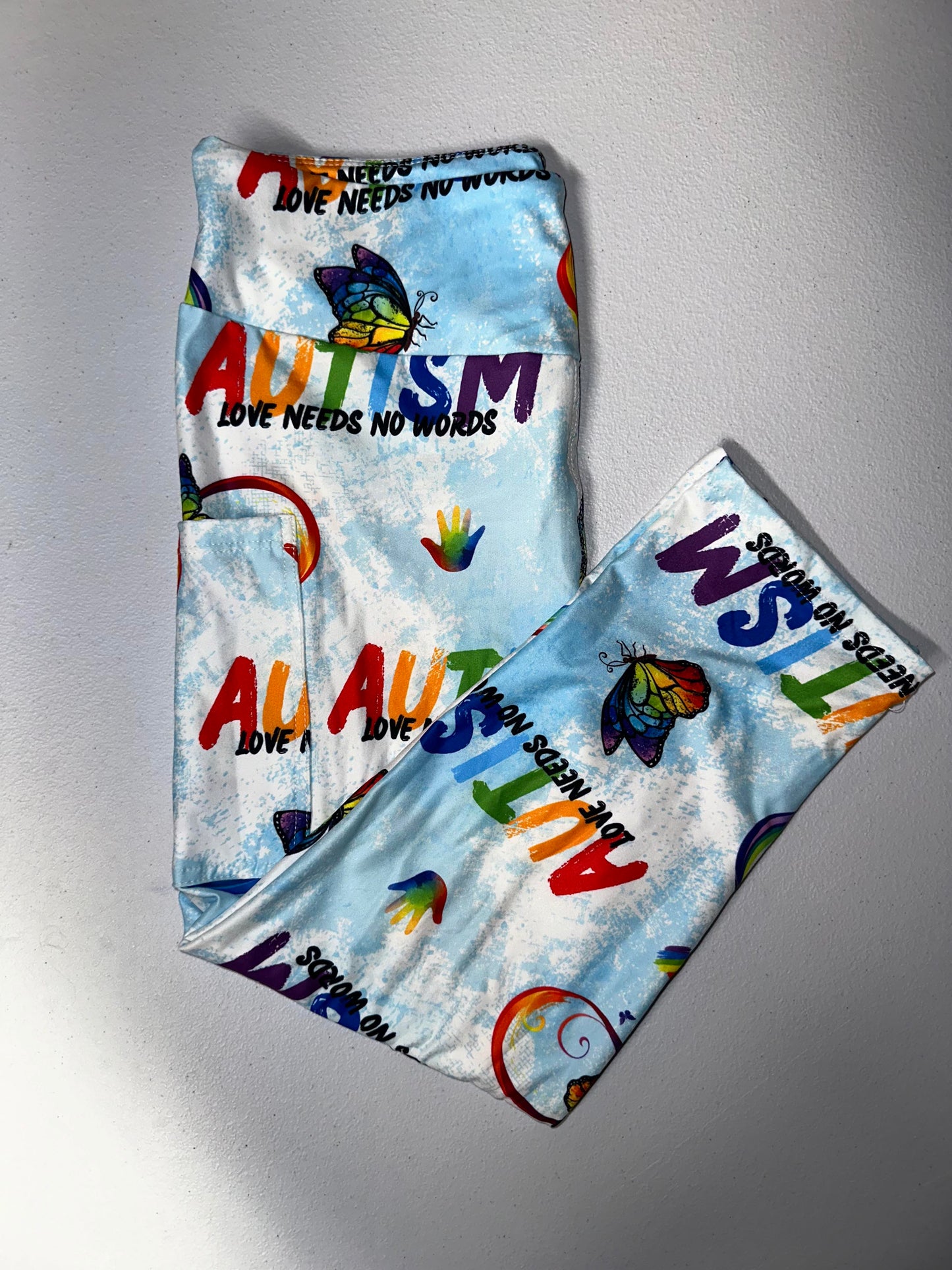 Autism Awareness Capri w/ Pockets (Kid's Leggings)