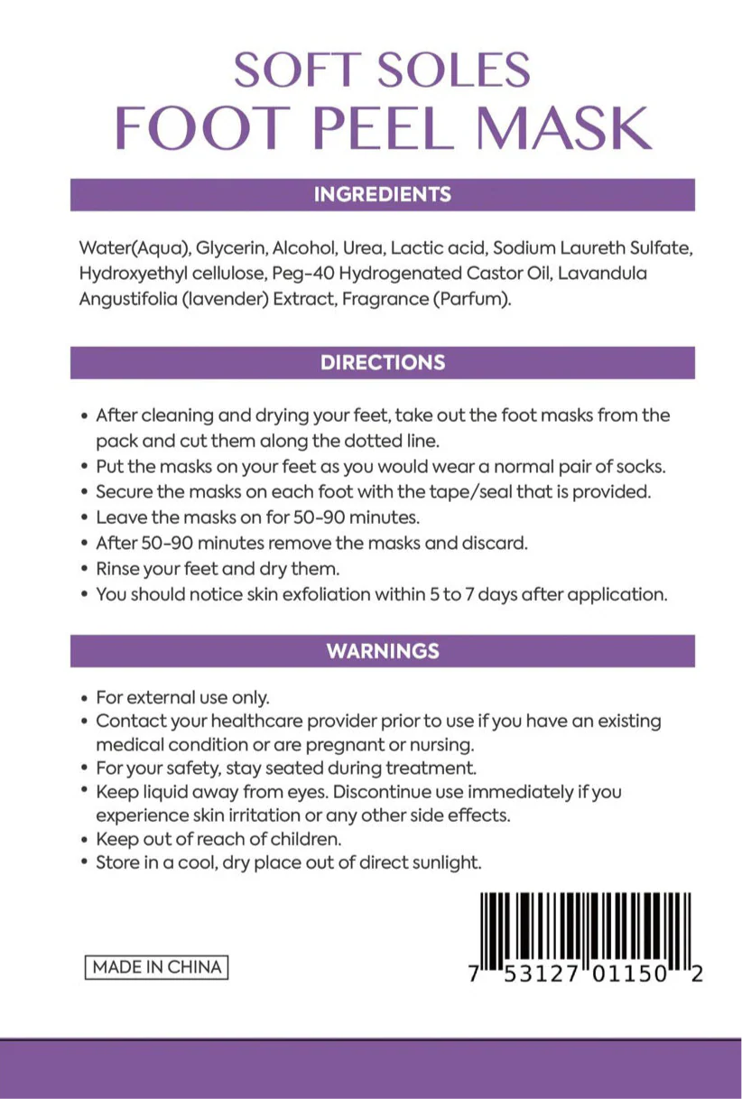 Patch Stash SOFT SOLES Lavendar Foot Peel Mask