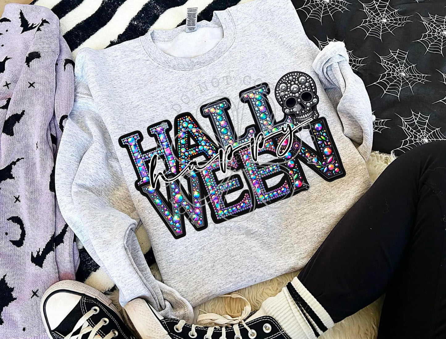 HALLOWEEN BLING - CREW NECK SWEATSHIRT