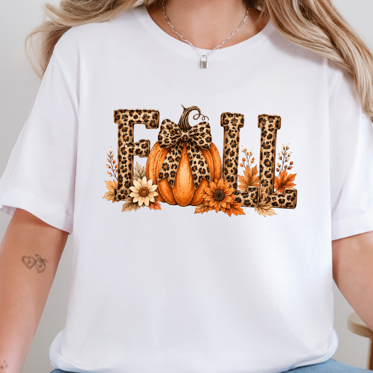Fall Leopard Print Graphic Tee