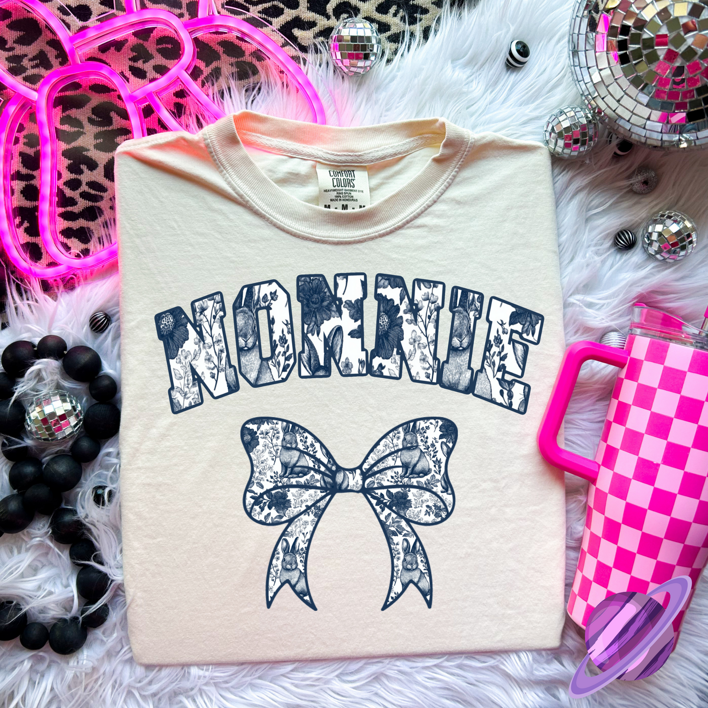 SPRING BLUE FLORAL NAME COLLECTION TEES (MULTIPLE OPTIONS)