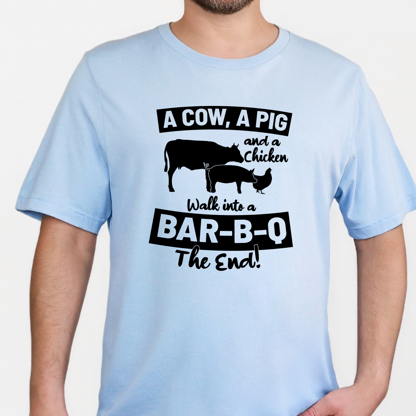 Cow, Pig & Chicken Bar B Q Graphic Tee