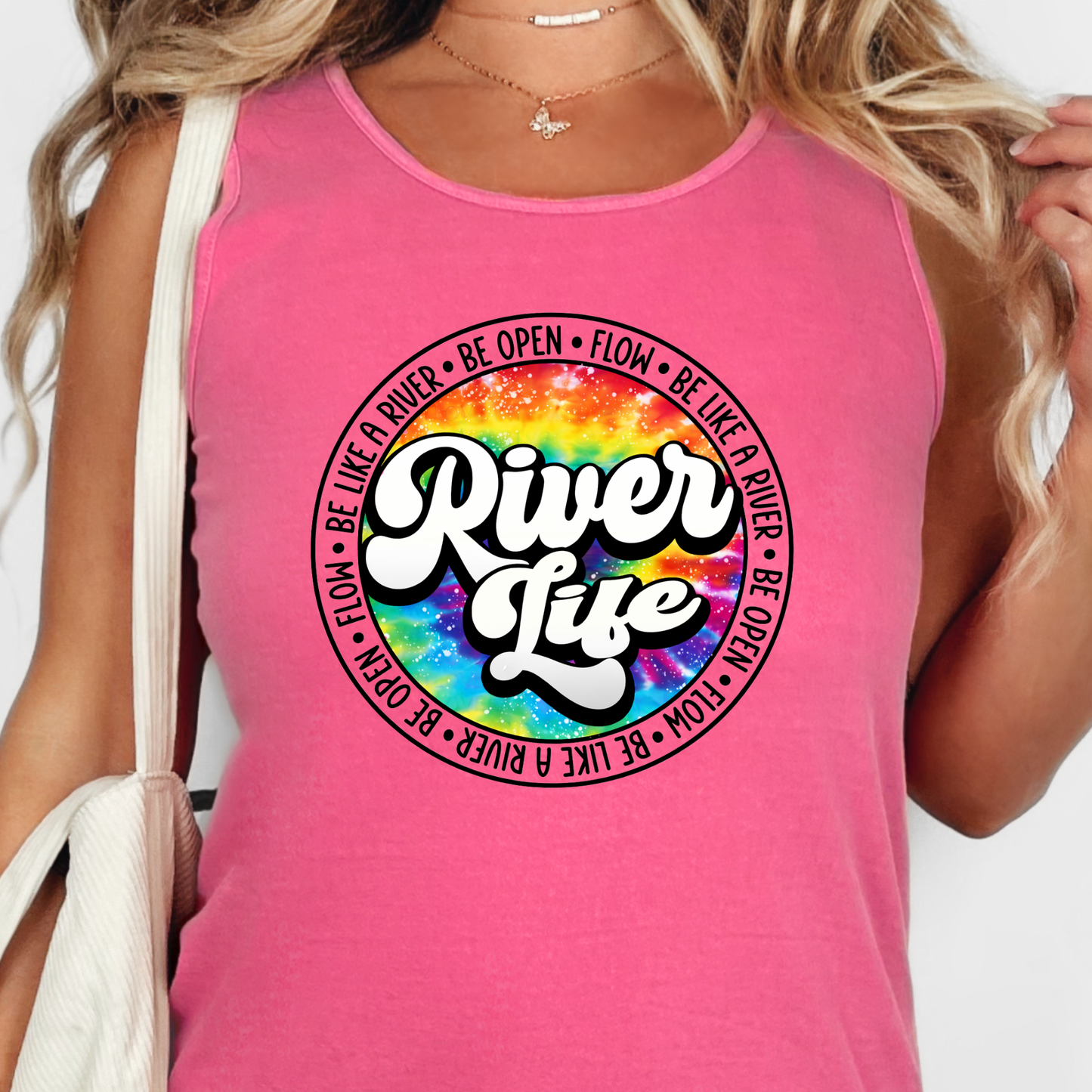 River Life Circle Graphic Tank Top